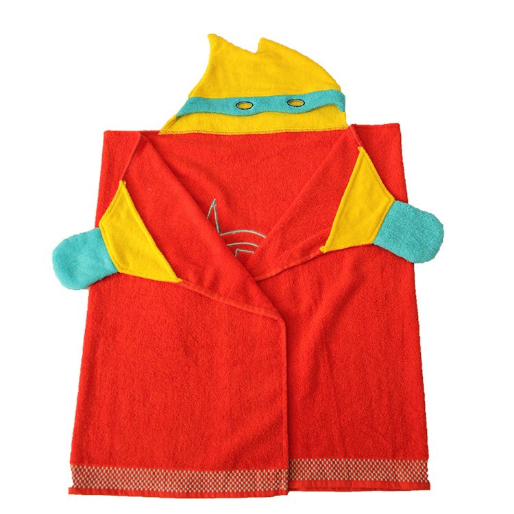 The flash embroider hooded towel3