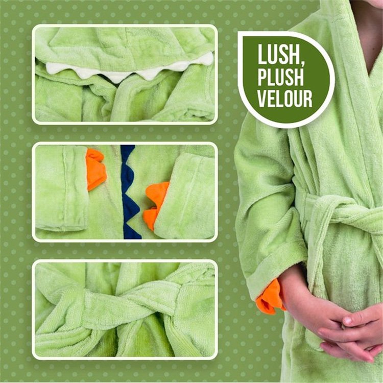 children velour dinosaur bathrobe7