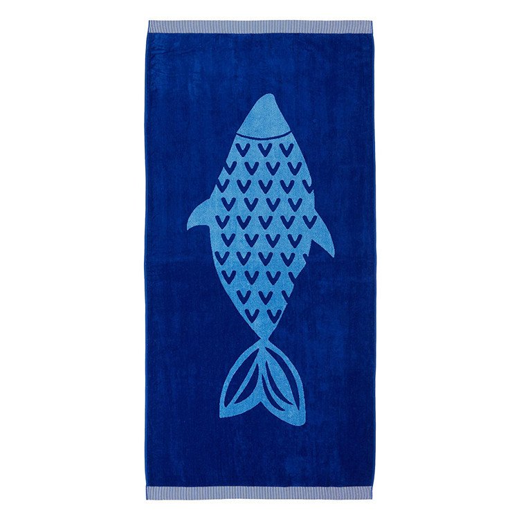 fish jaquard bath towel1