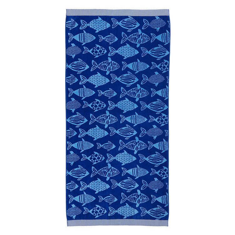 fish jaquard bath towel2