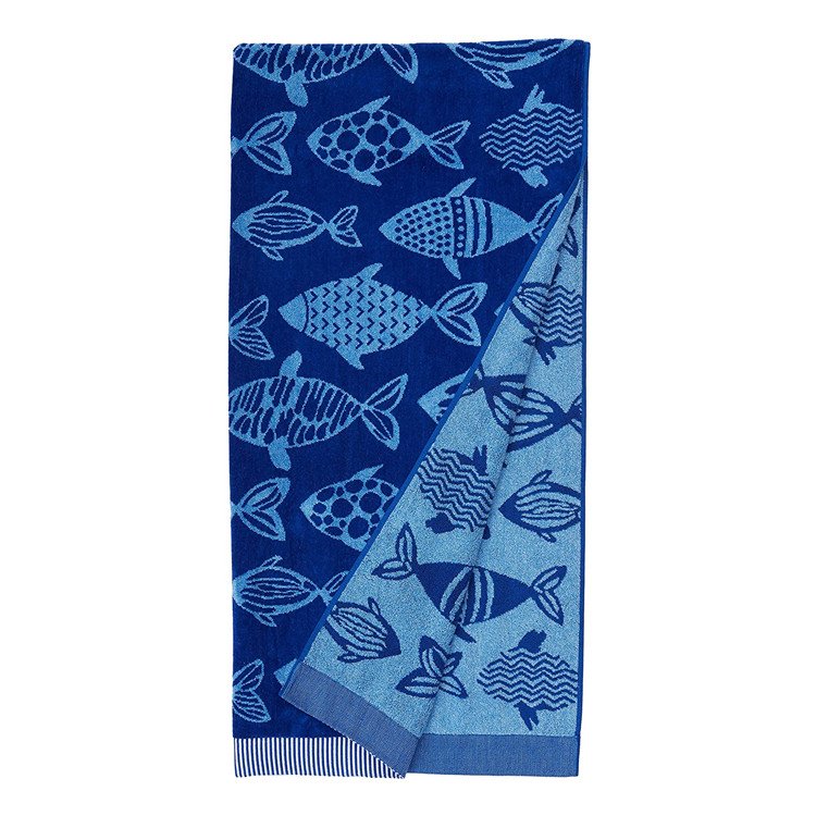 fish jaquard bath towel4