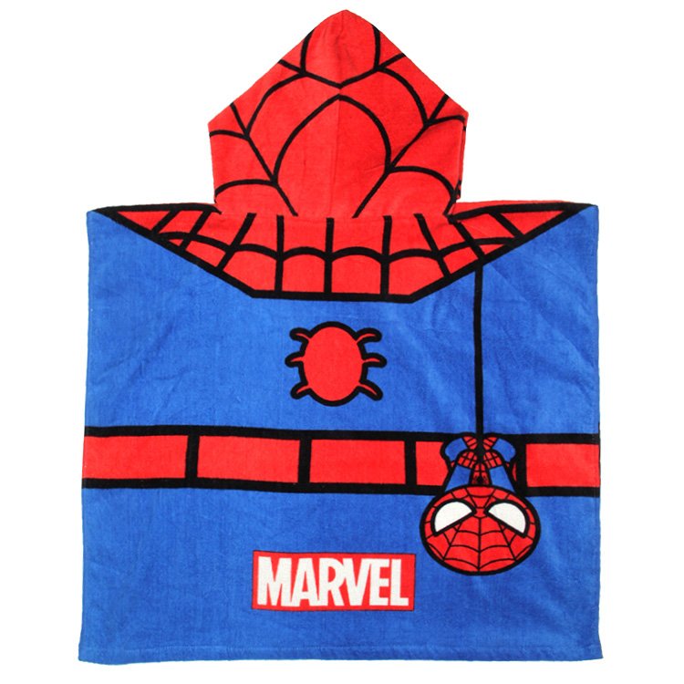 reactive printed spider hooded towel2