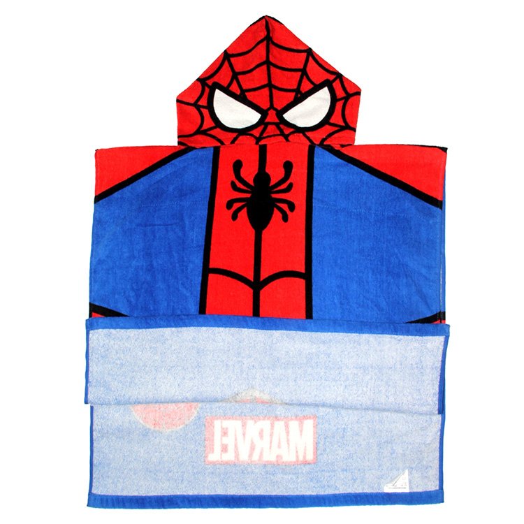 reactive printed spider hooded towel3