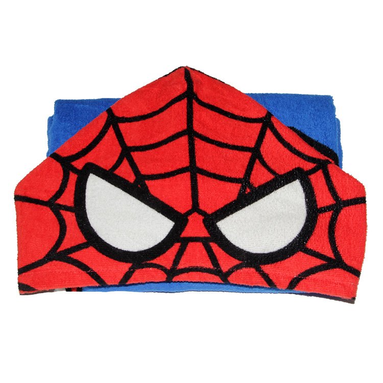 reactive printed spider hooded towel4