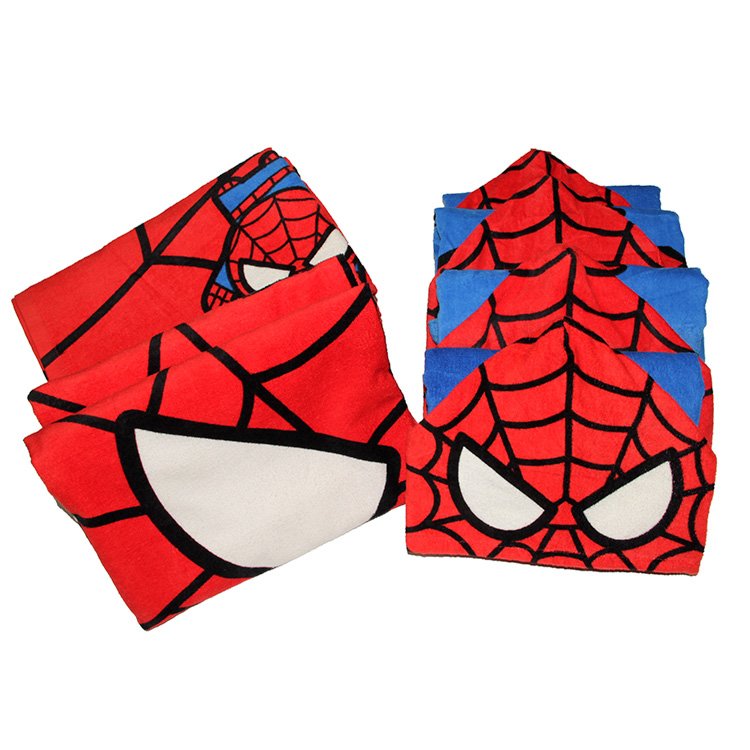 reactive printed spider hooded towel5