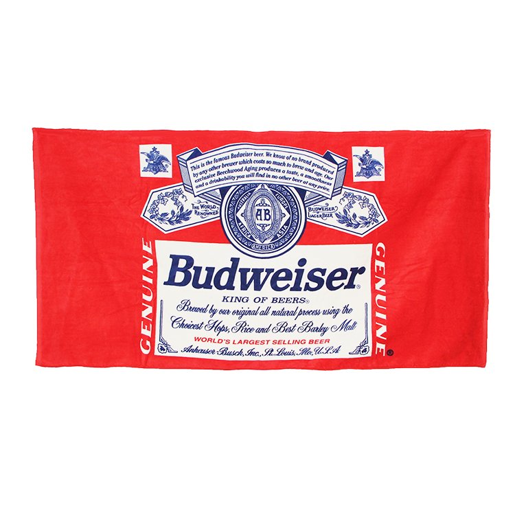 beer logo printed beach towel